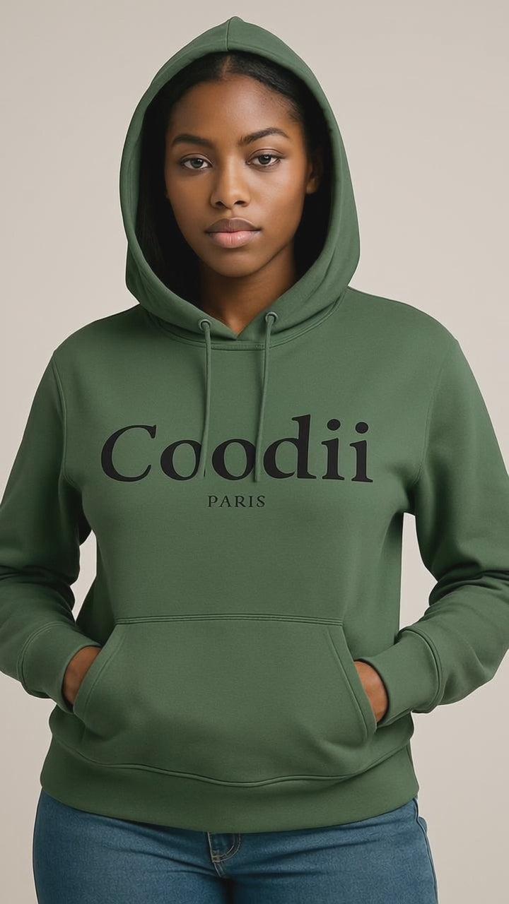 SWEAT-SHIRT À CAPUCHE FEMME - VERT
