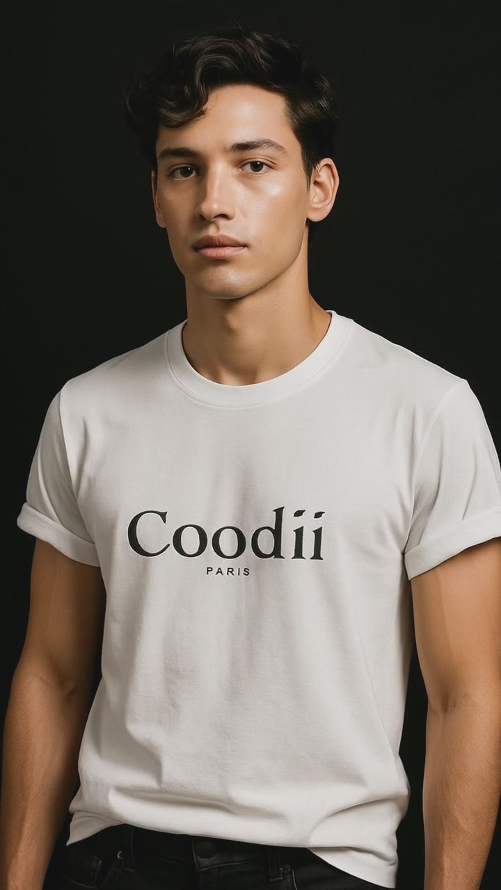 T-SHIRT HOMME MANCHES COURTES - BLANC