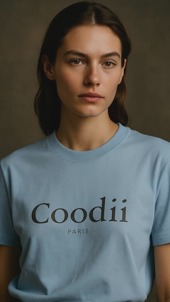 T-SHIRT FEMME - BLEU ICE